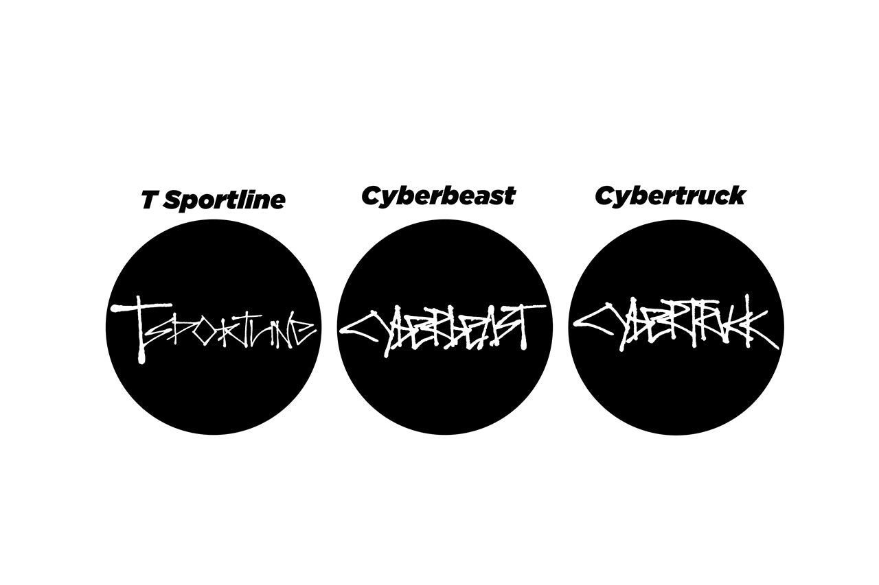 Tesla Cybertruck Aero Cover Wheel Removed Center Cap and Wheel Lug Nut Cover Set