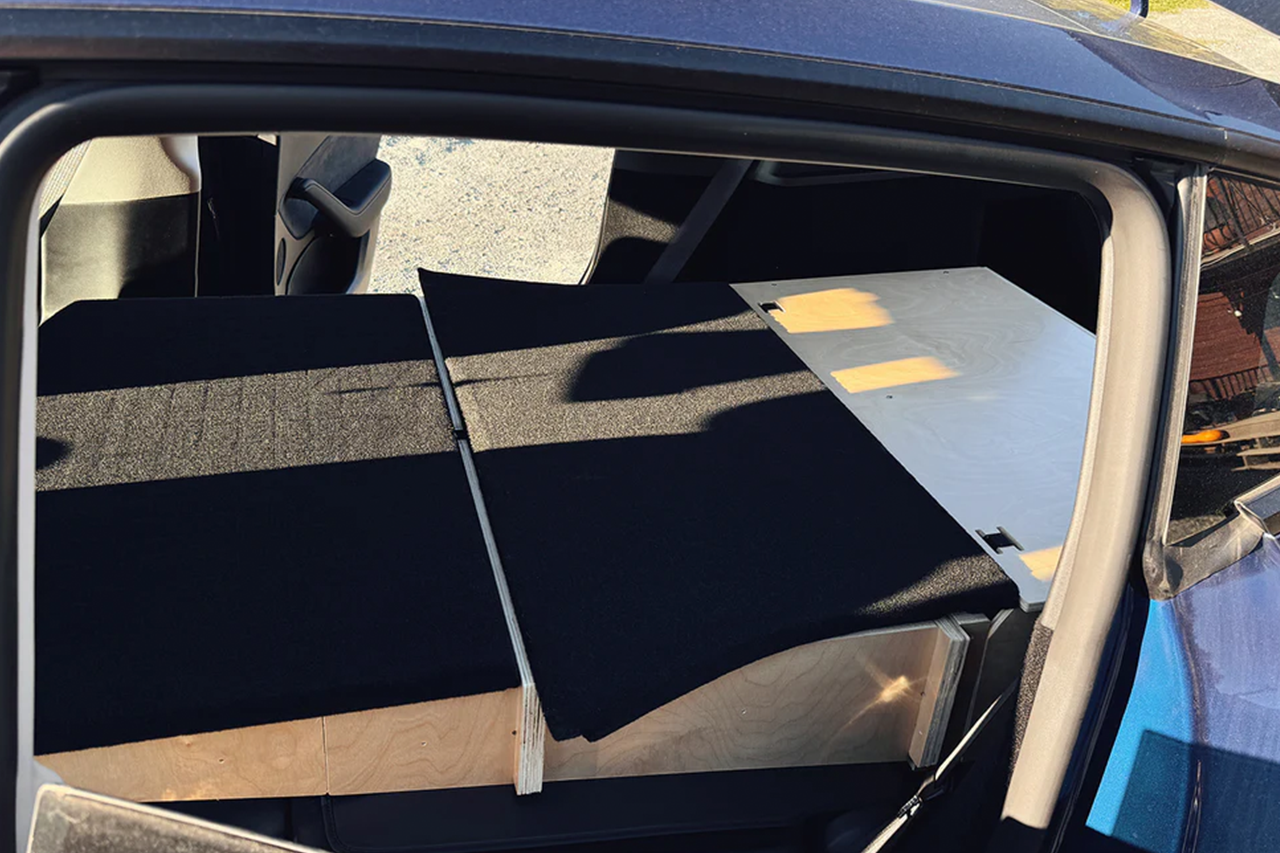 Modular Camp Kitchen, Sleep / Bedding Platform and Storage Drawer System for Tesla Model Y