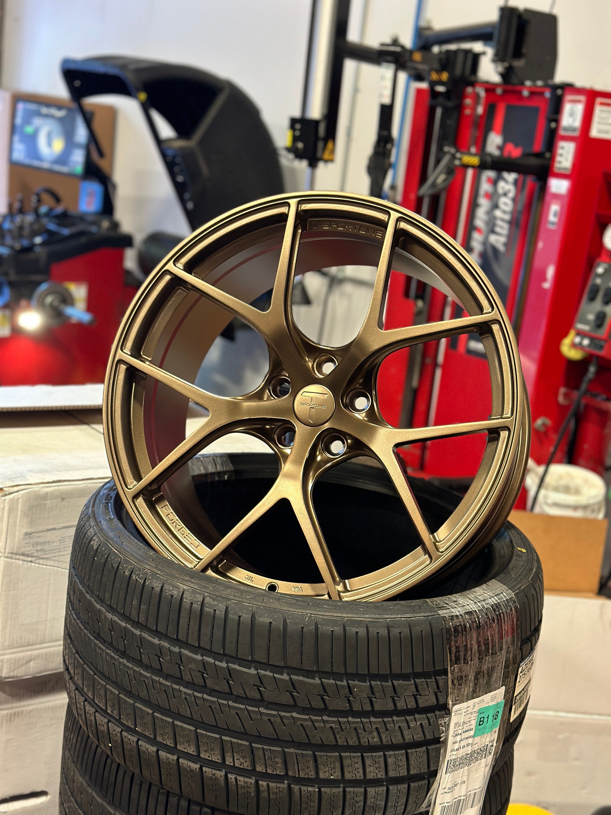 MARKETING DEMO DEAL! TXL115 20" Tesla Model 3 Fully Forged Lightweight Tesla Wheel and Tire Package (Set of 4)