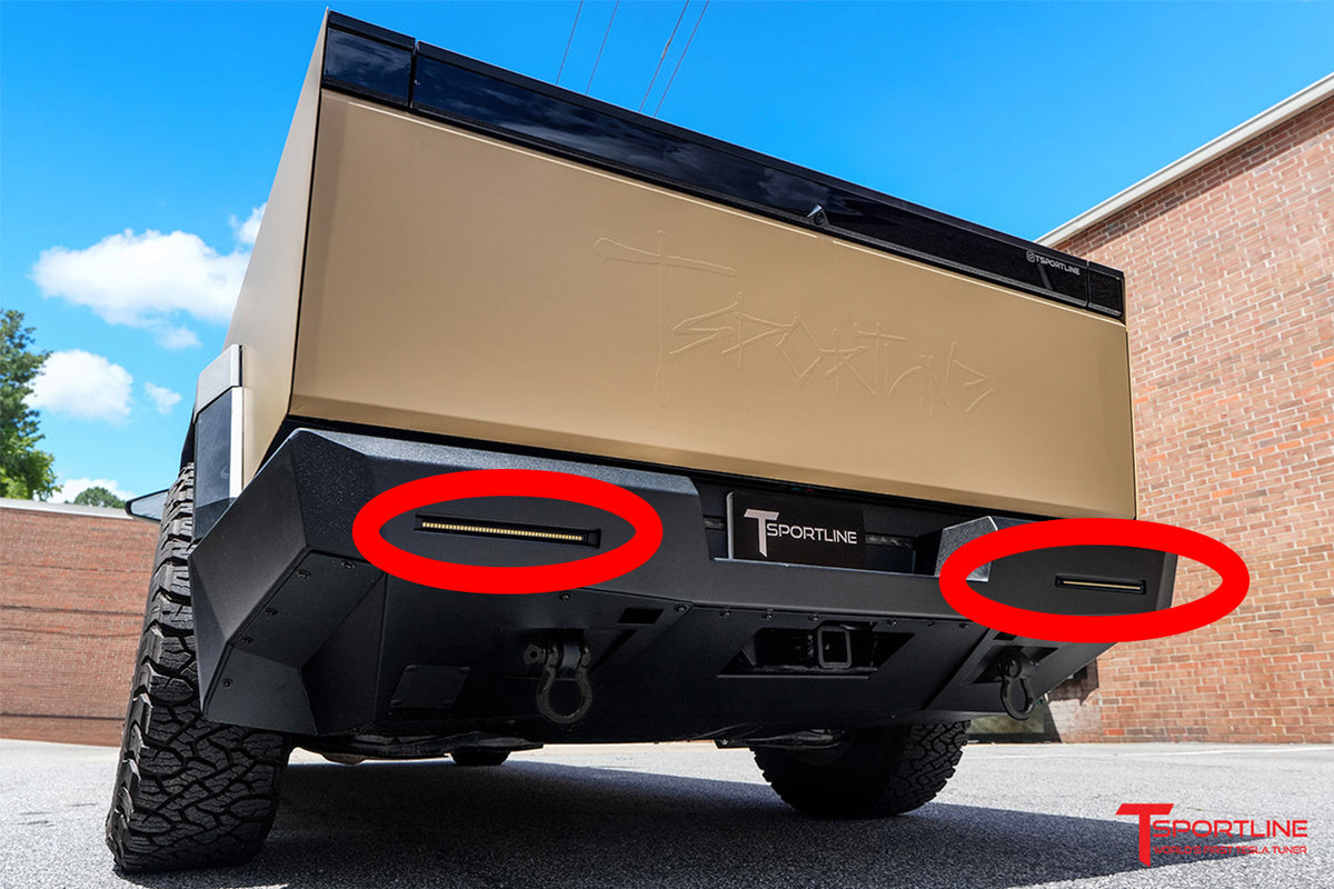 Dual LED Reverse Light Bar Kit for Cybertruck CTX Extreme Duty Steel Rear Bumper Inserts