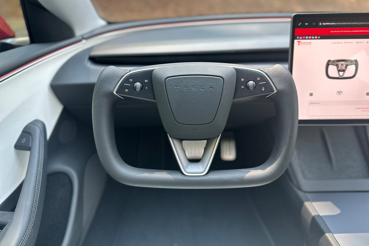 Tesla Model 3 Highland Premium Yoke Steering Wheel with Controls - Heated