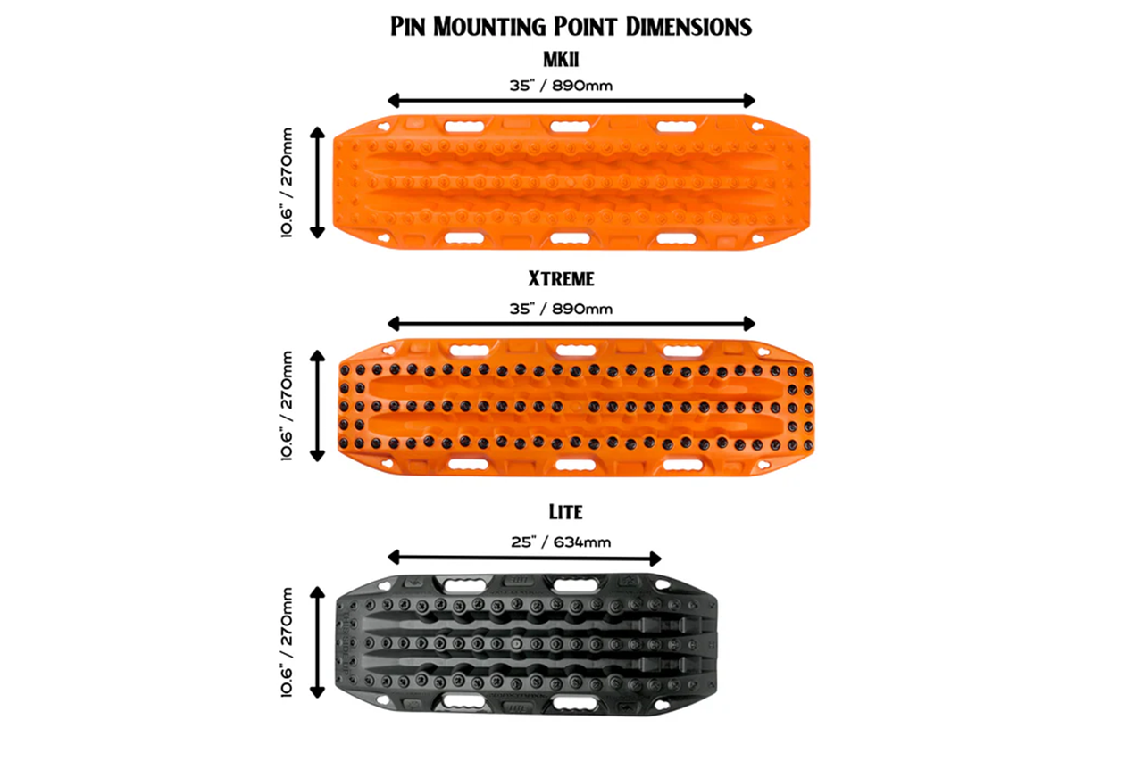 Quick-Release Universal Mounting Pins for Maxtrax Recovery Boards