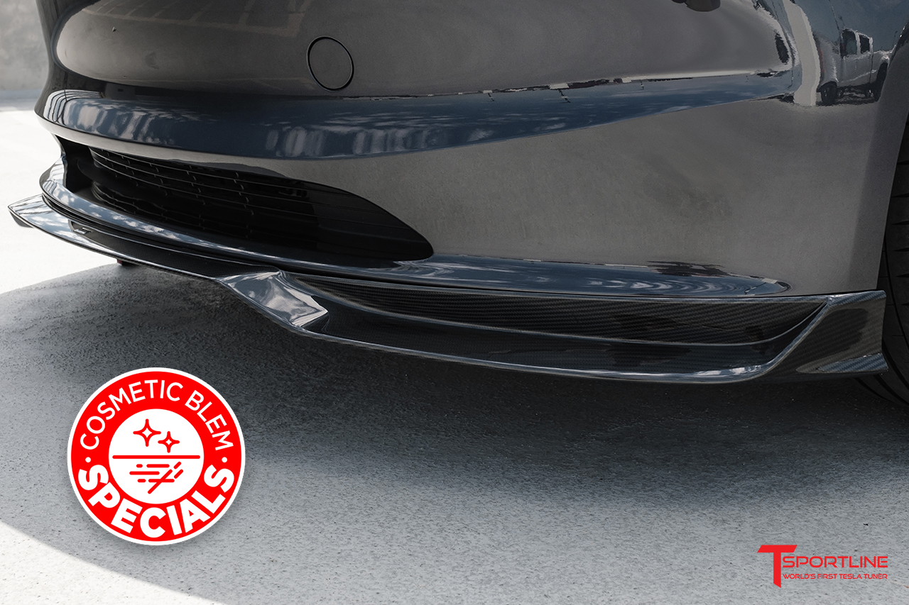 OPEN BOX SPECIAL! Tesla Model 3 Highland Carbon Fiber Front Apron / Splitter