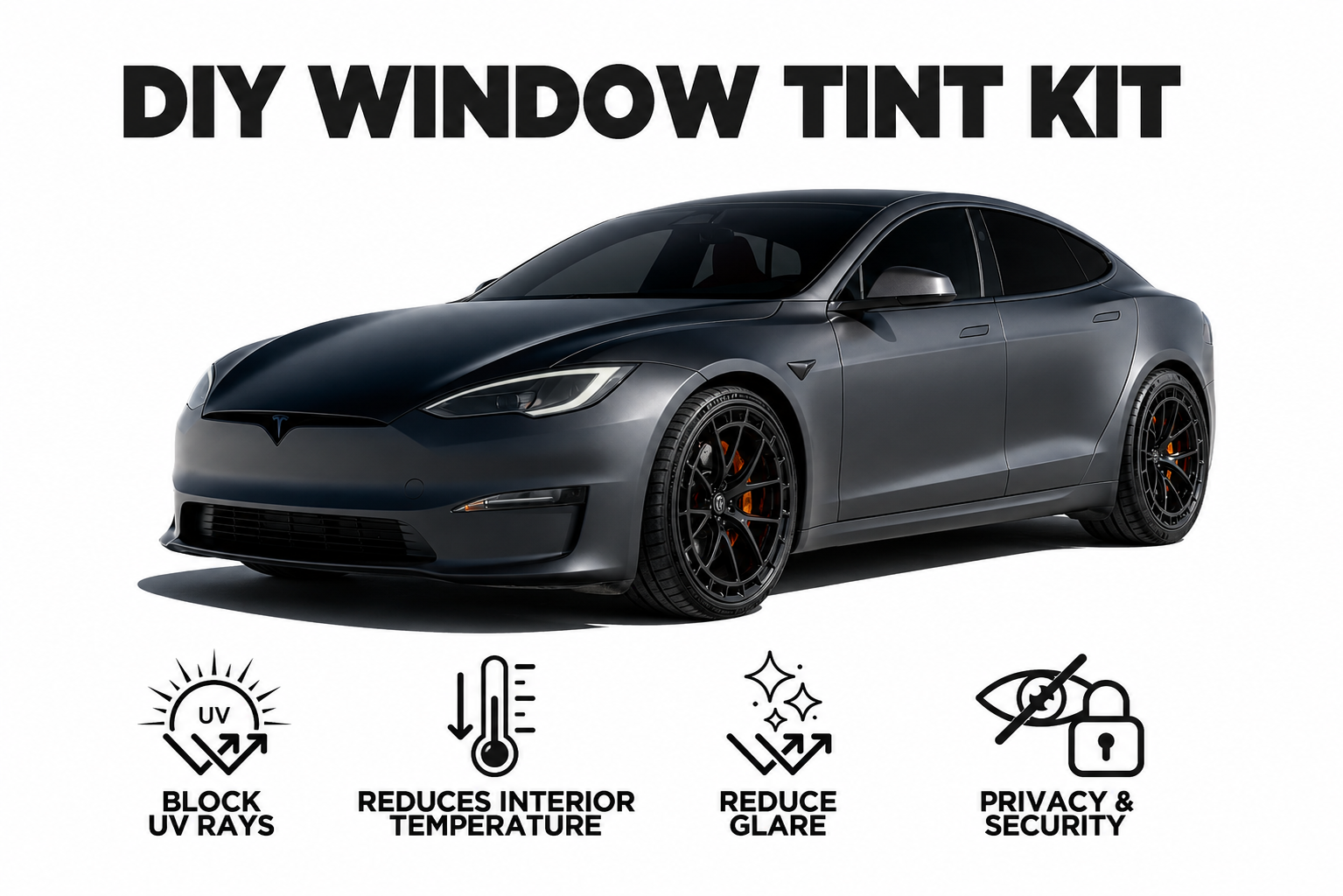 Tesla Model S Pre-Cut DIY Window Tint Kit
