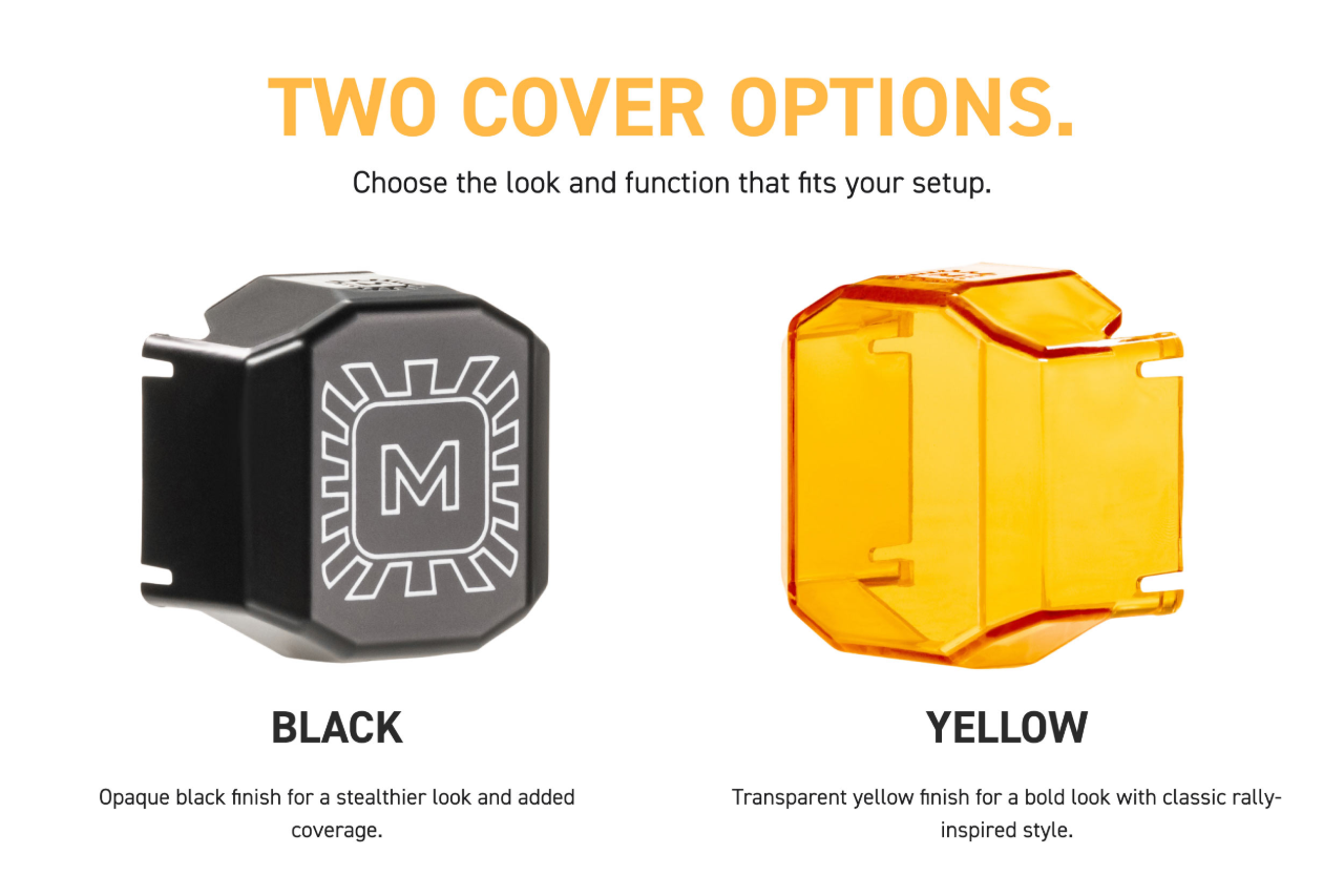 Morimoto 1Banger / 2Banger / 4Banger LED Pod Blackout / Yellow (Amber) Hard Covers (set of 2)