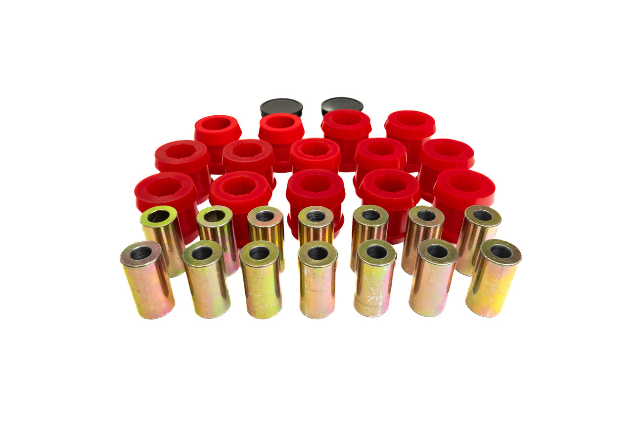 Tesla Model 3 / Y High Performance Polyurethane Rear Control Arm (Knuckle, Aft, Fore & Toe Links) Bushing Set