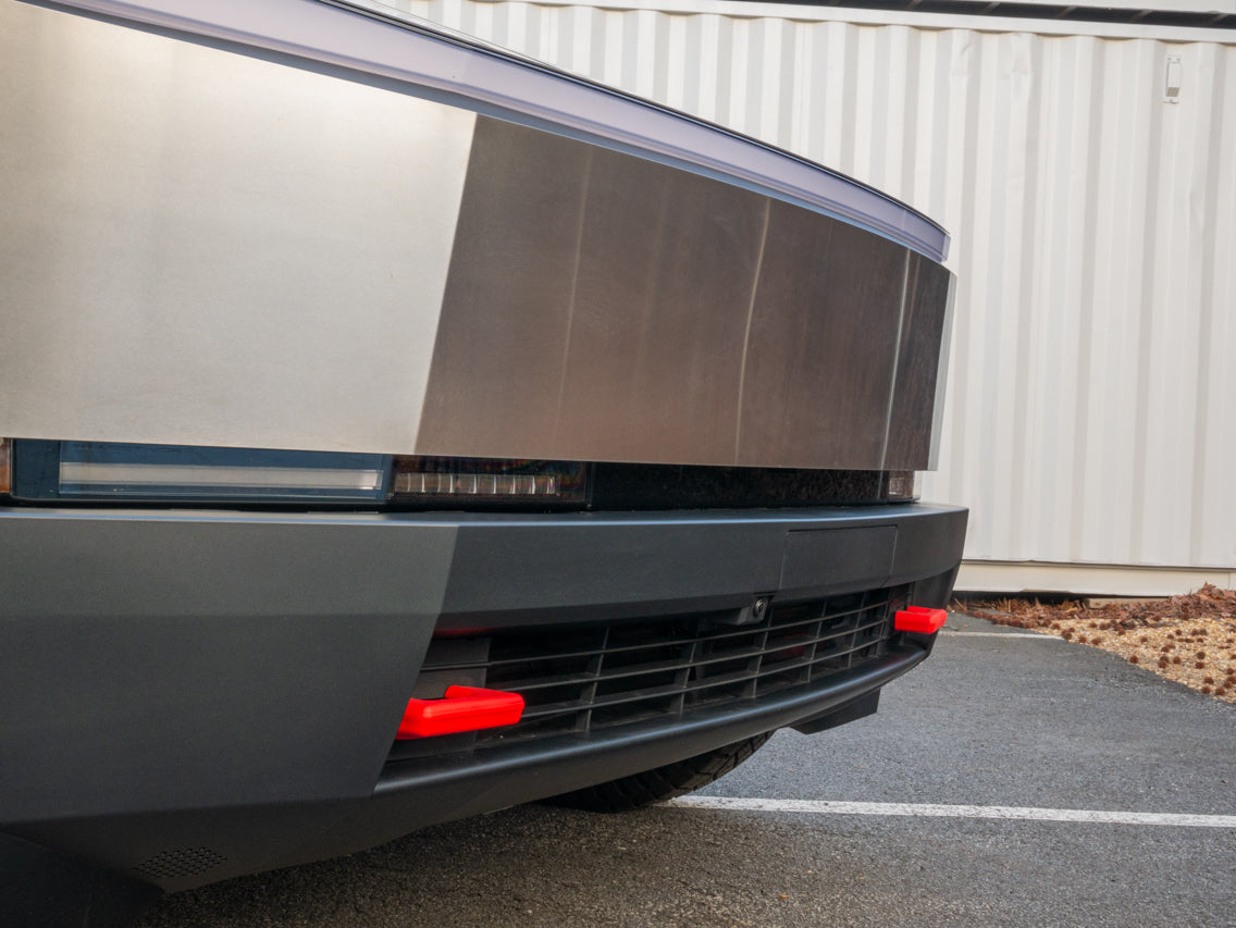 Tesla Cybertruck Bumper Tow Hook Red Silicone Slip-on Covers