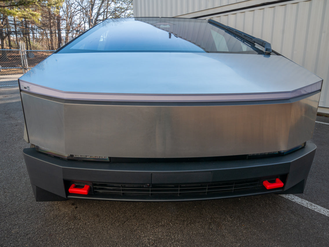 Tesla Cybertruck Bumper Tow Hook Red Silicone Slip-on Covers