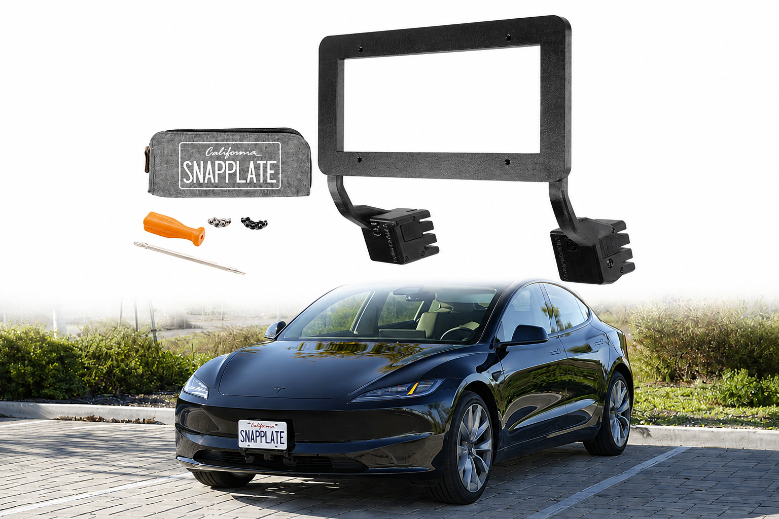 Tesla Model 3 SnapPlate Front License Plate Holder