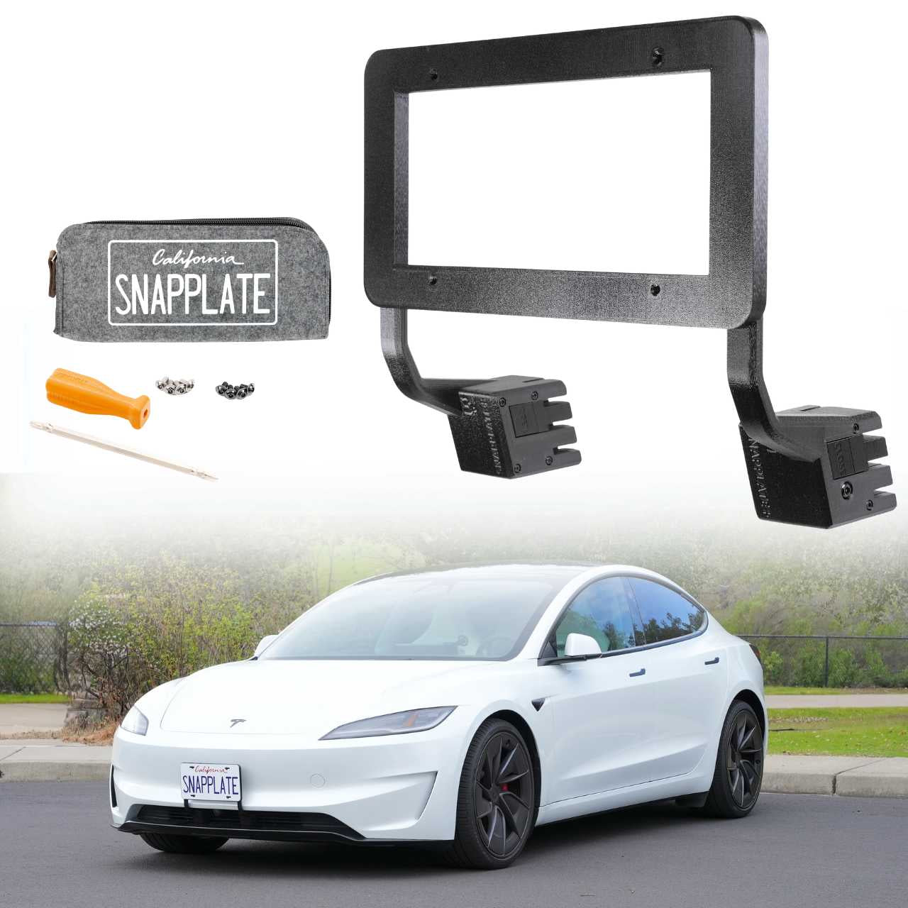 Tesla Model 3 SnapPlate Front License Plate Holder