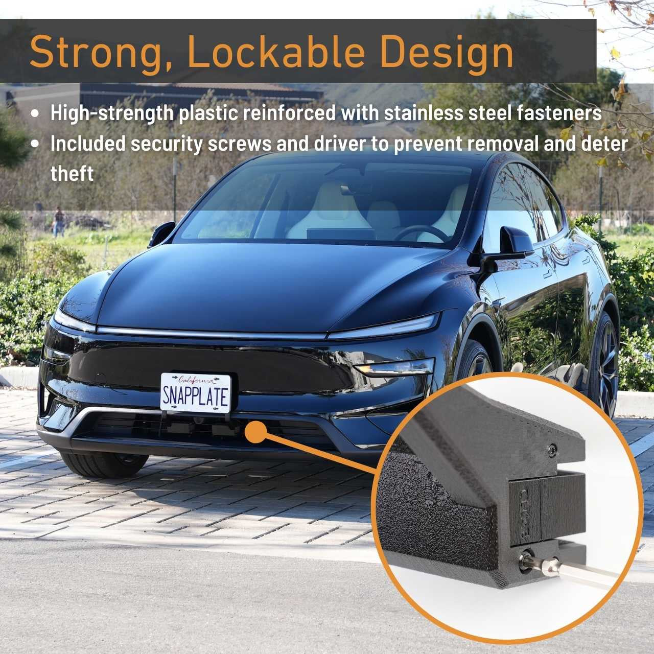 Tesla Model Y SnapPlate Front License Plate Holder