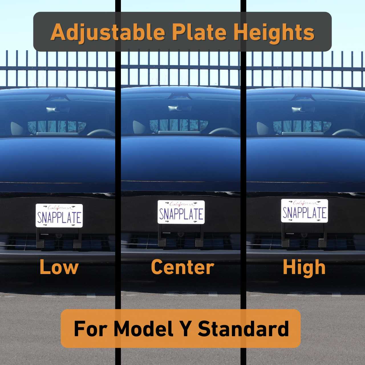 Tesla Model Y SnapPlate Front License Plate Holder