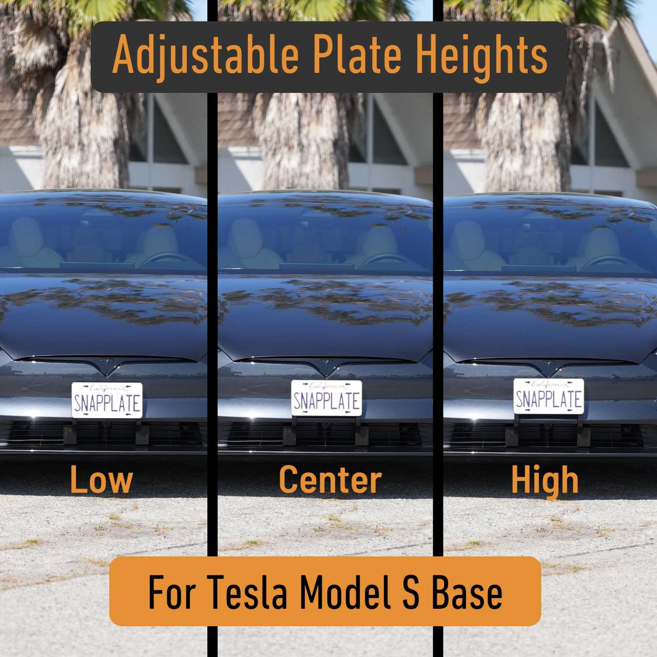 Tesla Model S SnapPlate Front License Plate Holder