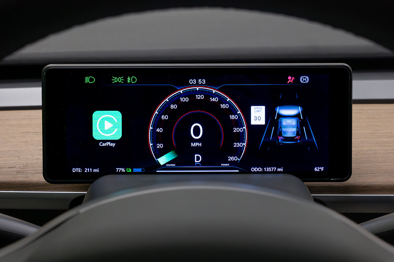 Tesla Model 3 & Y MSX-CP7 Apple CarPlay / Android Auto Driver View Dash & Touchscreen LCD Display (Smart Instrument Cluster)