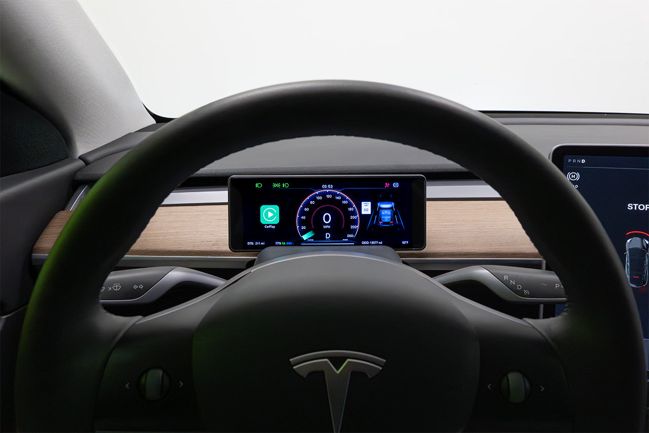 Tesla Model 3 & Y MSX-CP7 Apple CarPlay / Android Auto Driver View Dash & Touchscreen LCD Display (Smart Instrument Cluster)