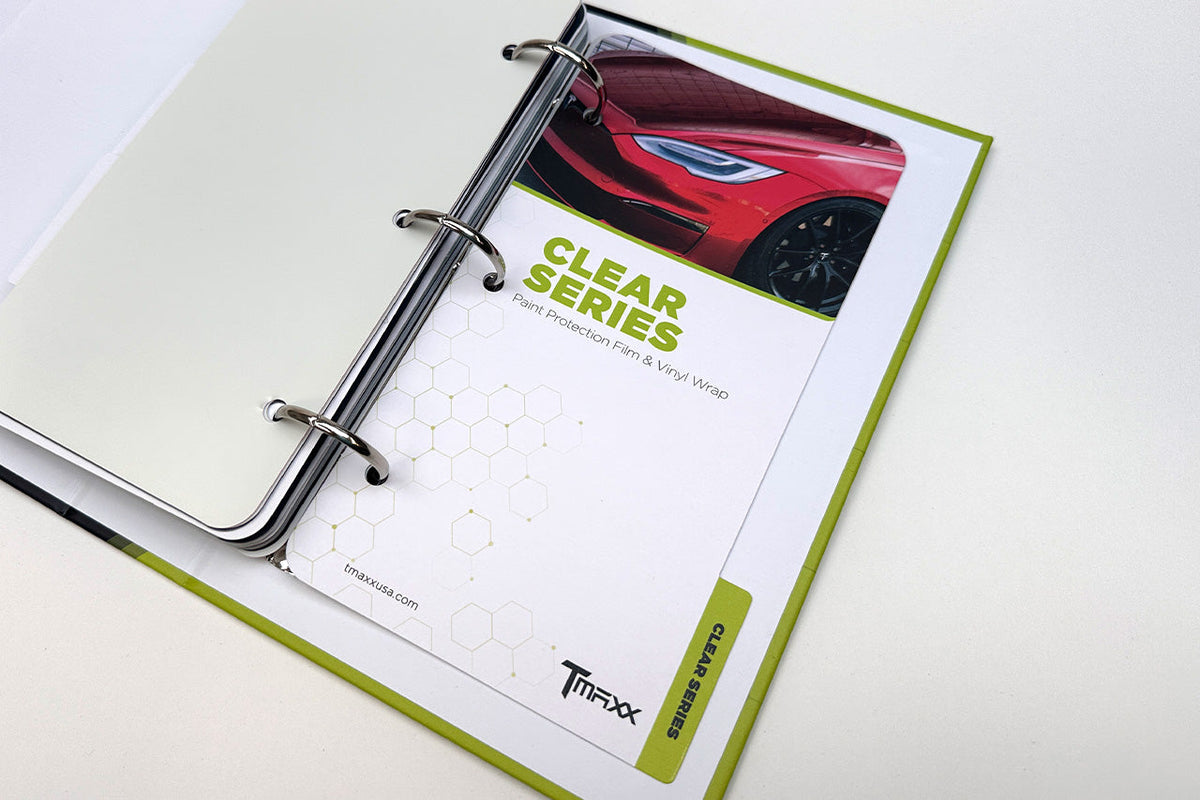 TMaxx Full Color PPF &amp; Vinyl Film Large Swatch Sample Booklet