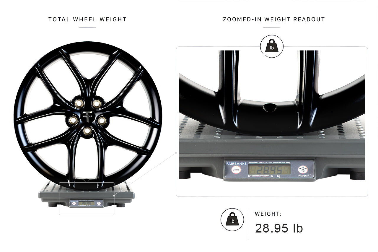 TS5 20x10-inch Tesla wheel weight
