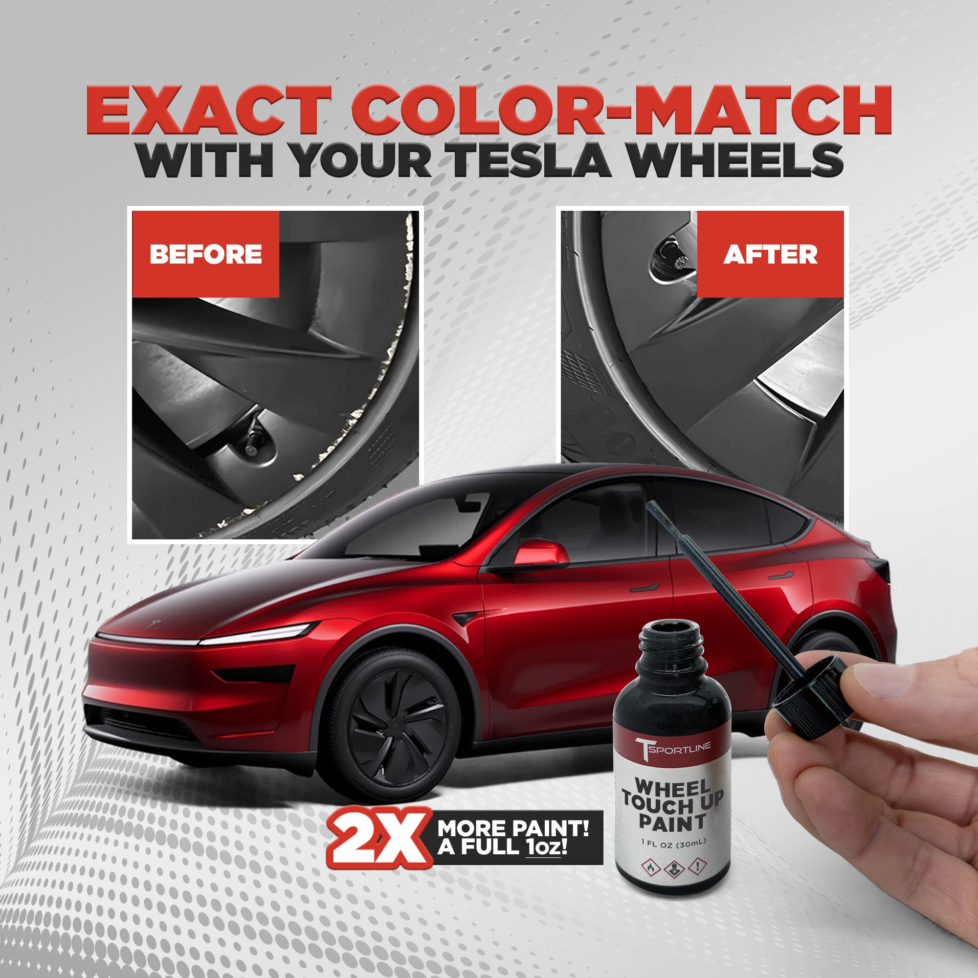 T Sportline Tesla Wheel Touch Up Paint & DIY Curb Rash Repair Kits