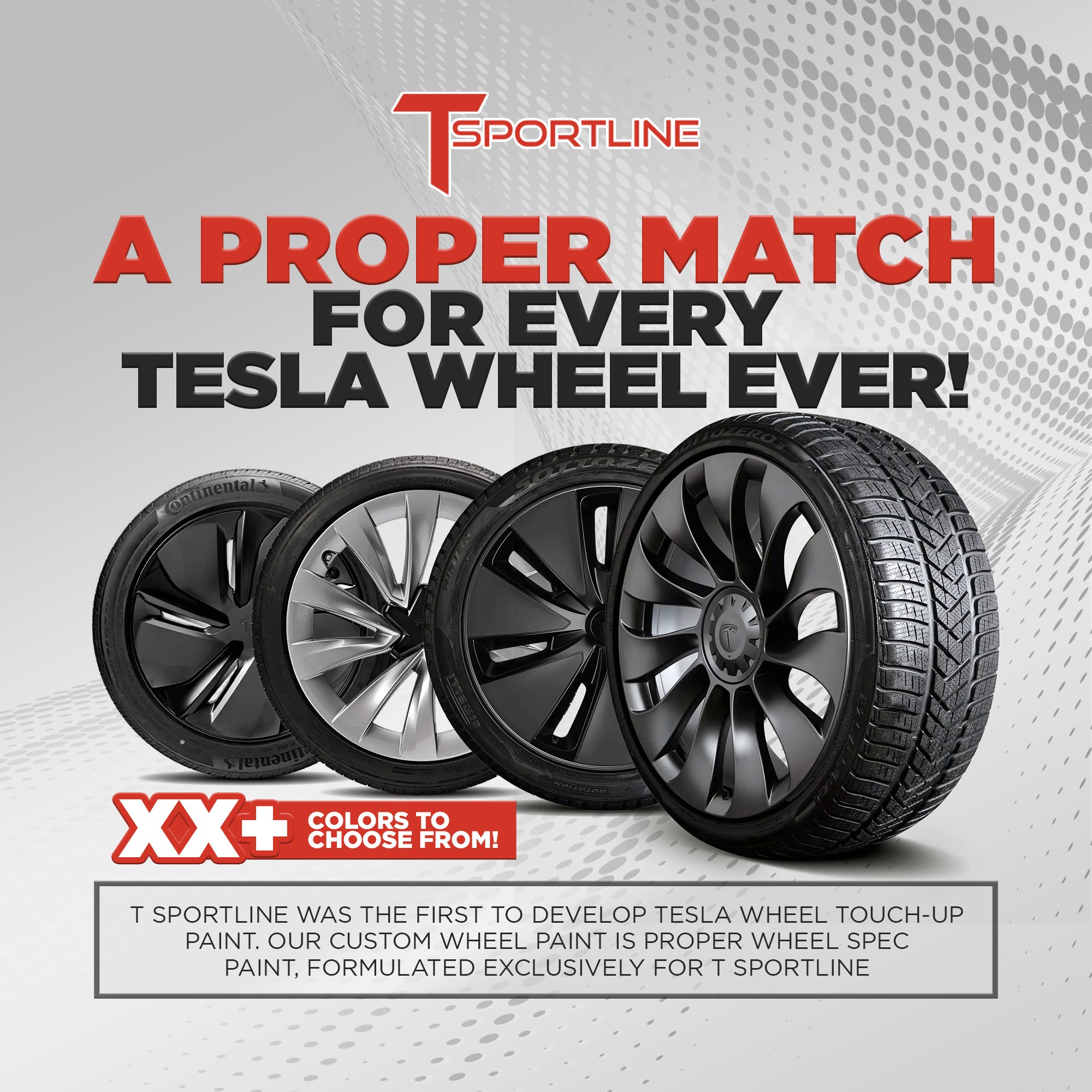 T Sportline Tesla Wheel Touch Up Paint & DIY Curb Rash Repair Kits