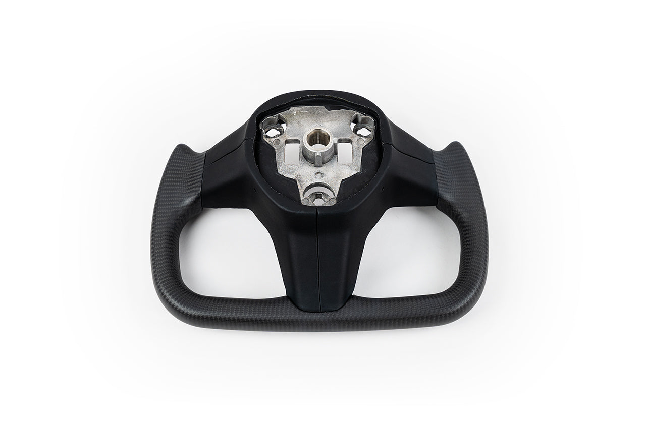 Tesla Model 3 / Y Premium Yoke Steering Wheel with Carbon Fiber or Stitched Leather & Heated Grips