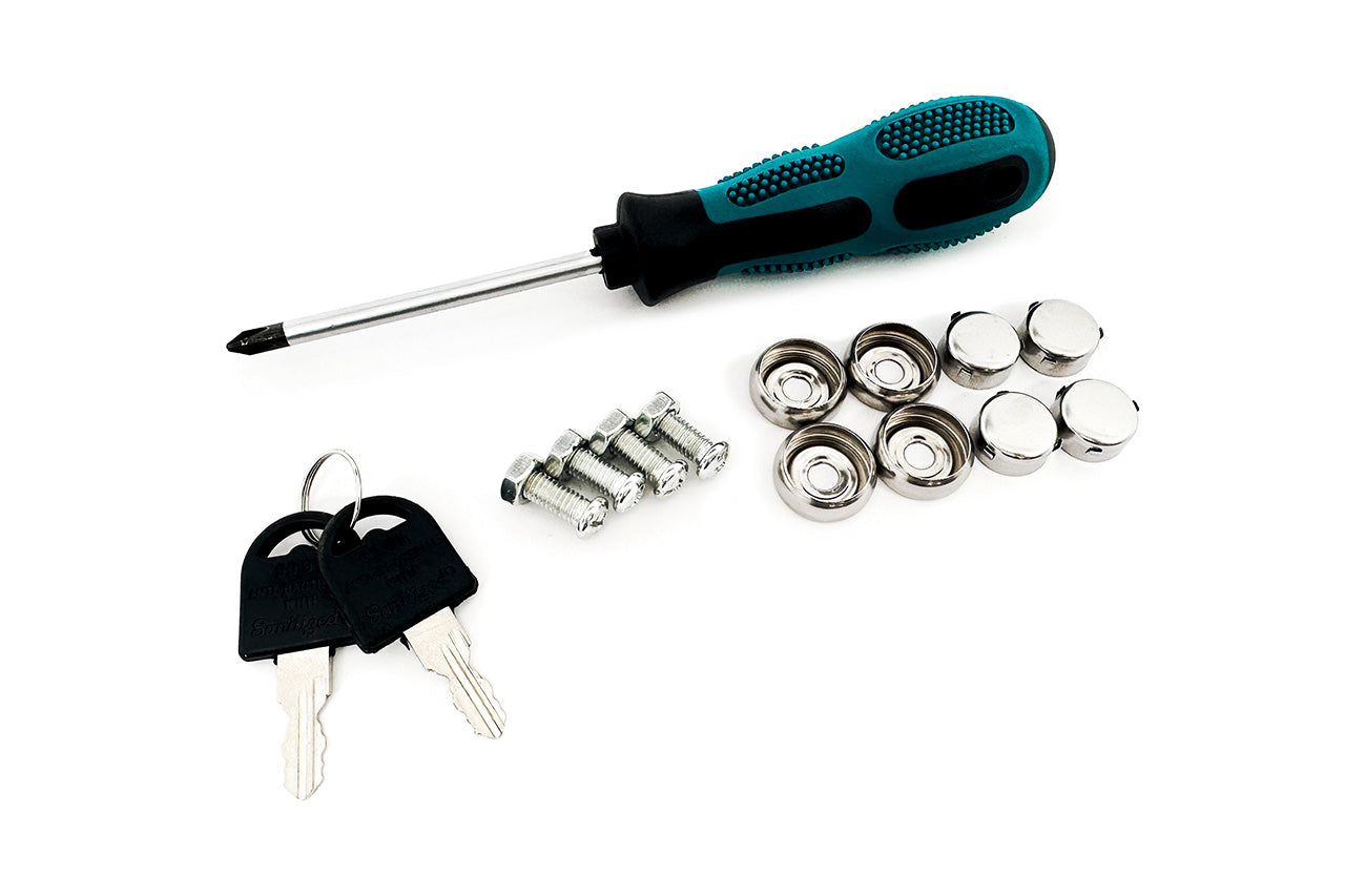 Tesla Model 3 / Y No-Drill Aluminum License Plate Holder with Quick Release & Anti-Theft Lock