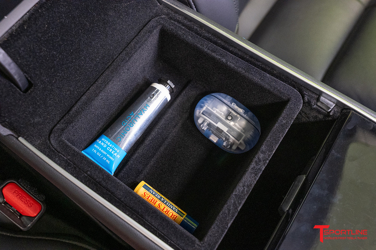 Tesla Model 3 / Y Center Console Armrest Storage & Sliding Organizer Tray Set