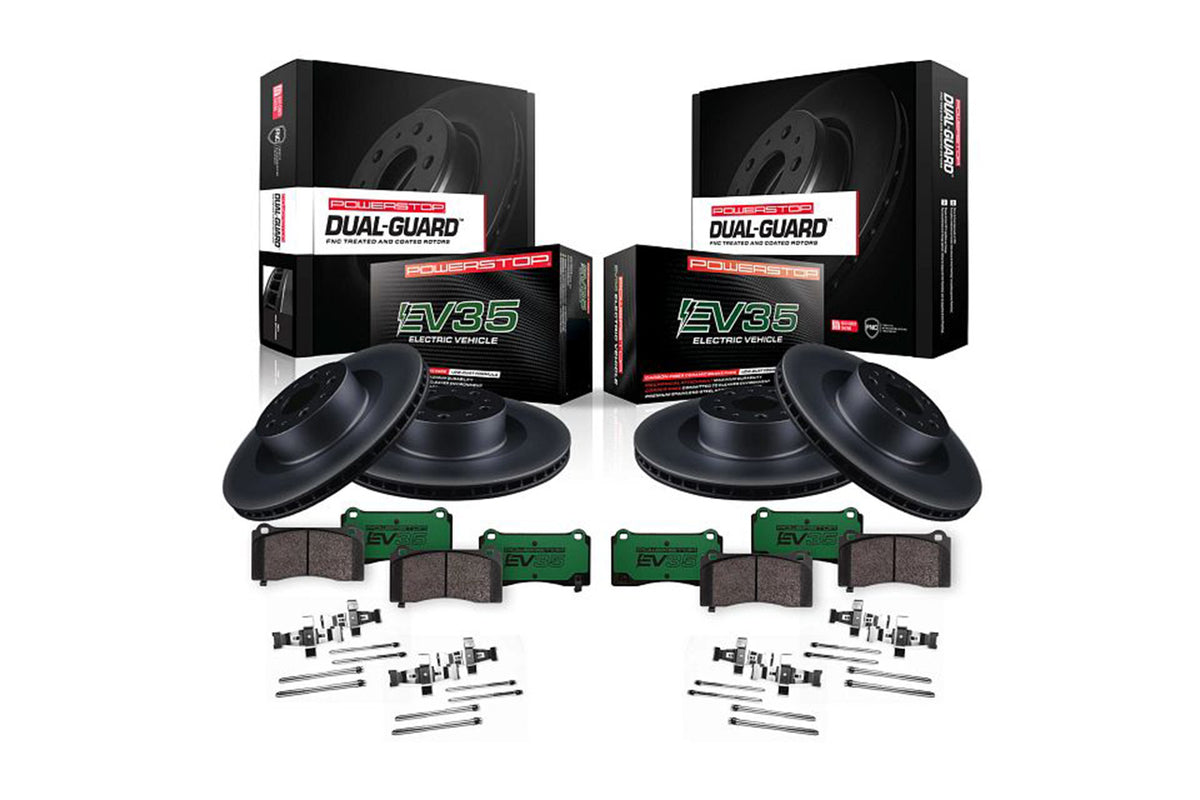 Tesla Model 3 / Y &quot;Dust &amp; Rust Free&quot; Upgrade Replacement Brake Rotor and Pad Set