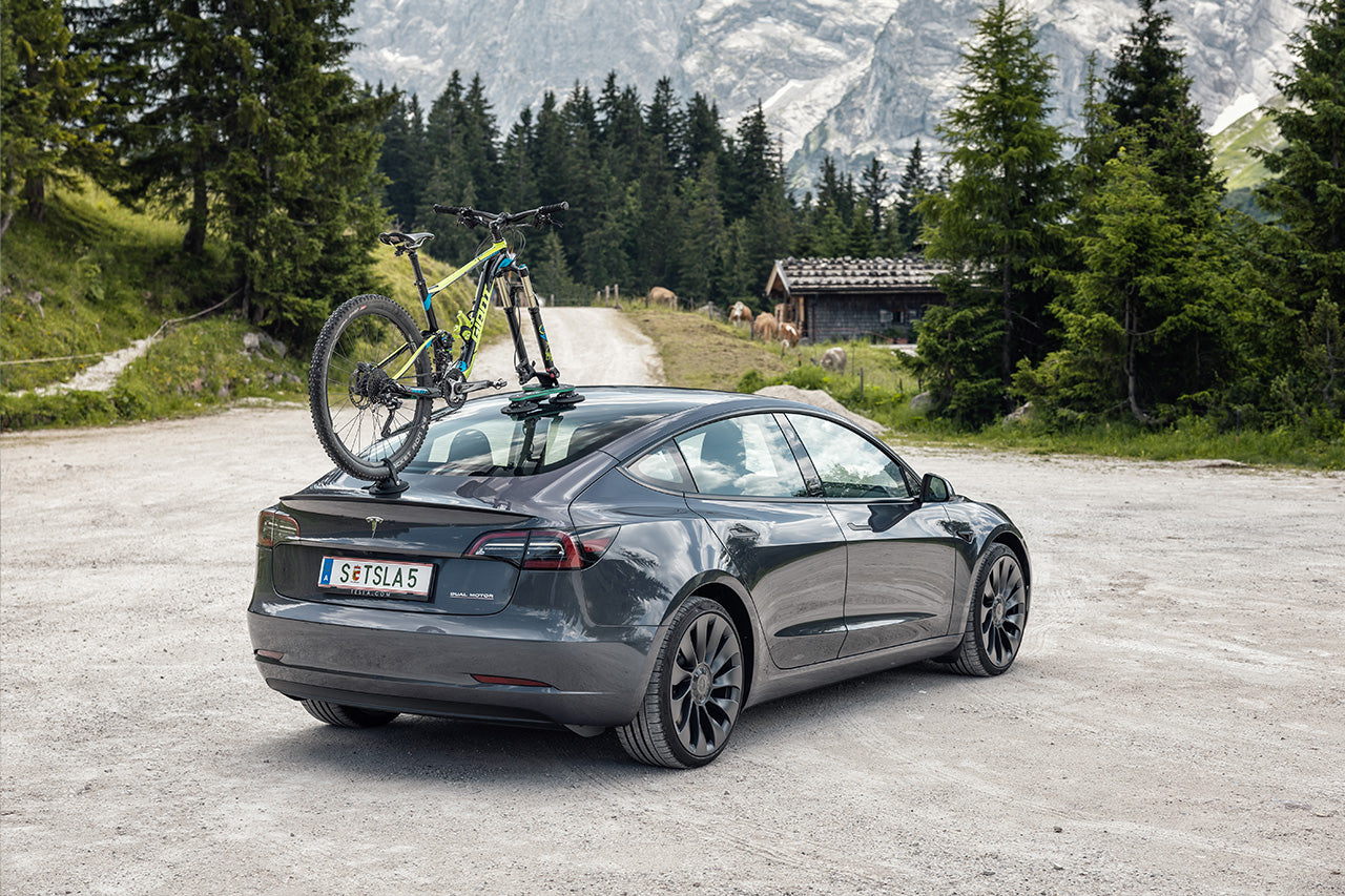 Tesla Vacuum Cup Quick Mount Roof Road & Mountain Bike TreeFrog Pro 1 Single Carrier Rack - One Bicycle