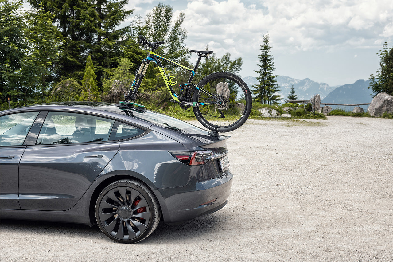 Tesla Vacuum Cup Quick Mount Roof Road & Mountain Bike TreeFrog Pro 1 Single Carrier Rack - One Bicycle