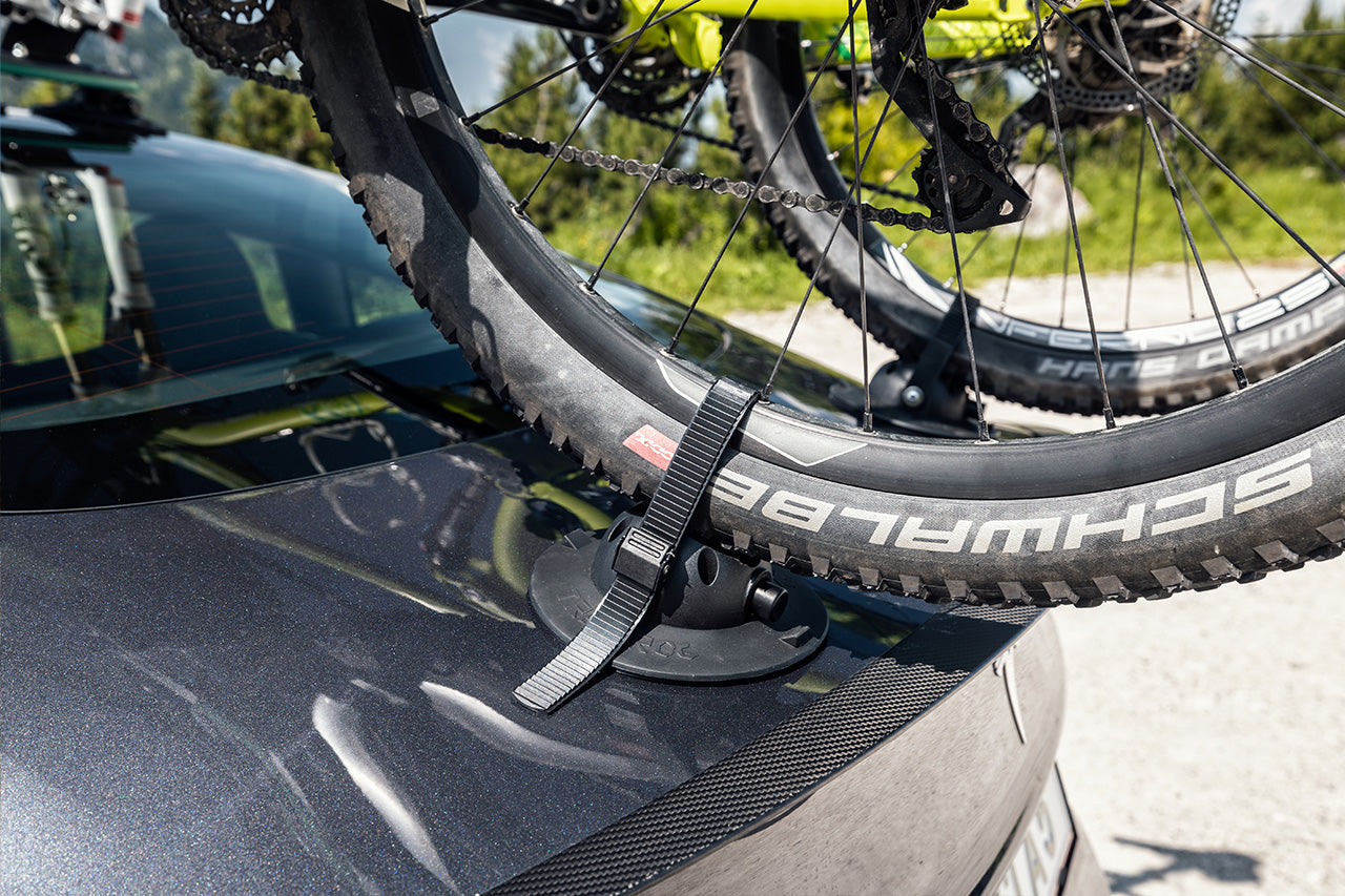 Tesla Vacuum Cup Quick Mount Roof Road & Mountain Bike TreeFrog Pro 2 Double Carrier Rack - Two Bicycles