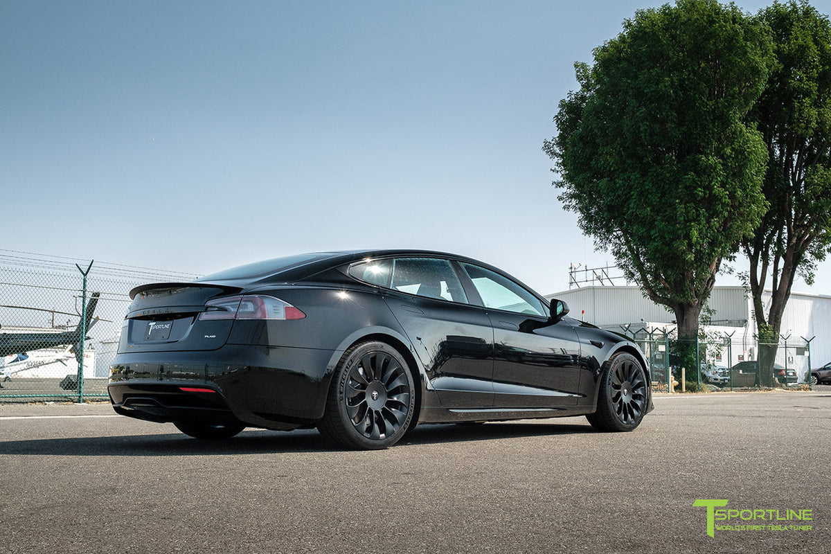 Tesla Model S Long Range &amp; Plaid TSV 20&quot; Wheel and Tire Package in Satin Black (Set of 4) Open Box Special!