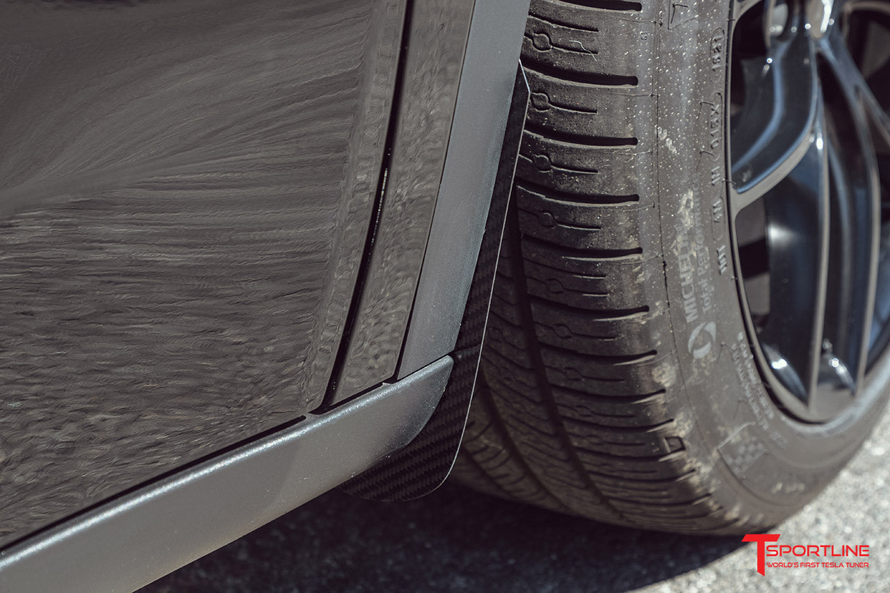 Tesla Model 3 / Y Carbon Fiber Mud Flaps (Set of 4)