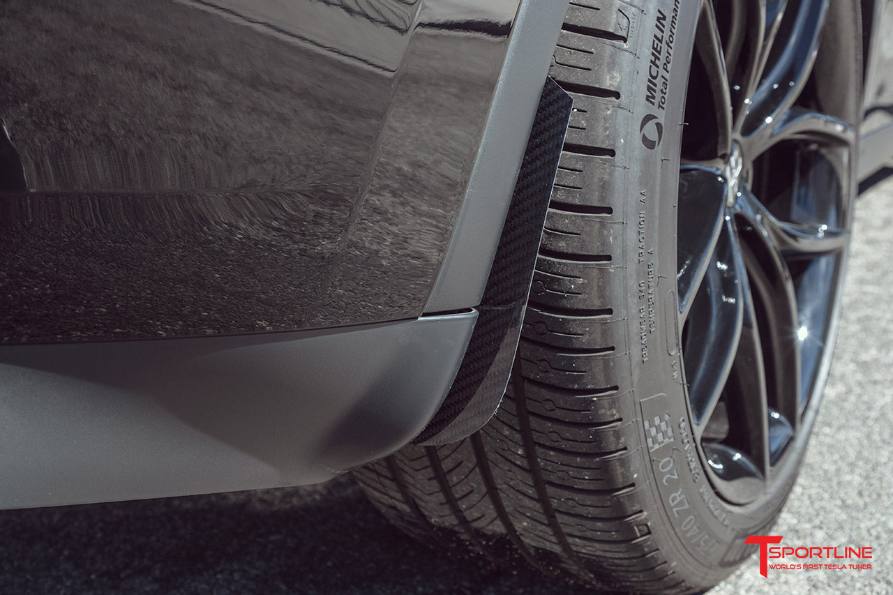 Tesla Model 3 / Y Carbon Fiber Mud Flaps (Set of 4)
