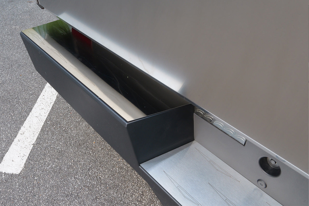 Stainless Steel Laser Etched Tesla Cybertruck Rear Bumper & Tailgate Armor Protection Cover Plates