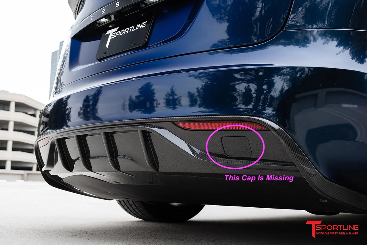OPEN BOX SPECIAL! Tesla Model S Long Range &amp; Plaid Carbon Fiber Rear Aero Diffuser (2021 - Present)