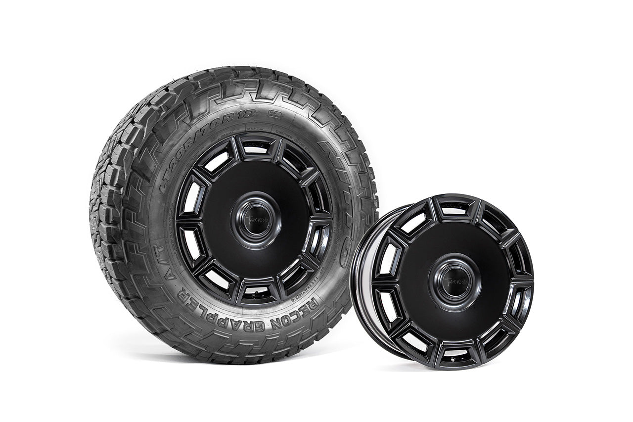 CT10 18" Tesla Cybertruck Fully Forged Monoblock Tesla Wheel and Tire Package (Set of 4)