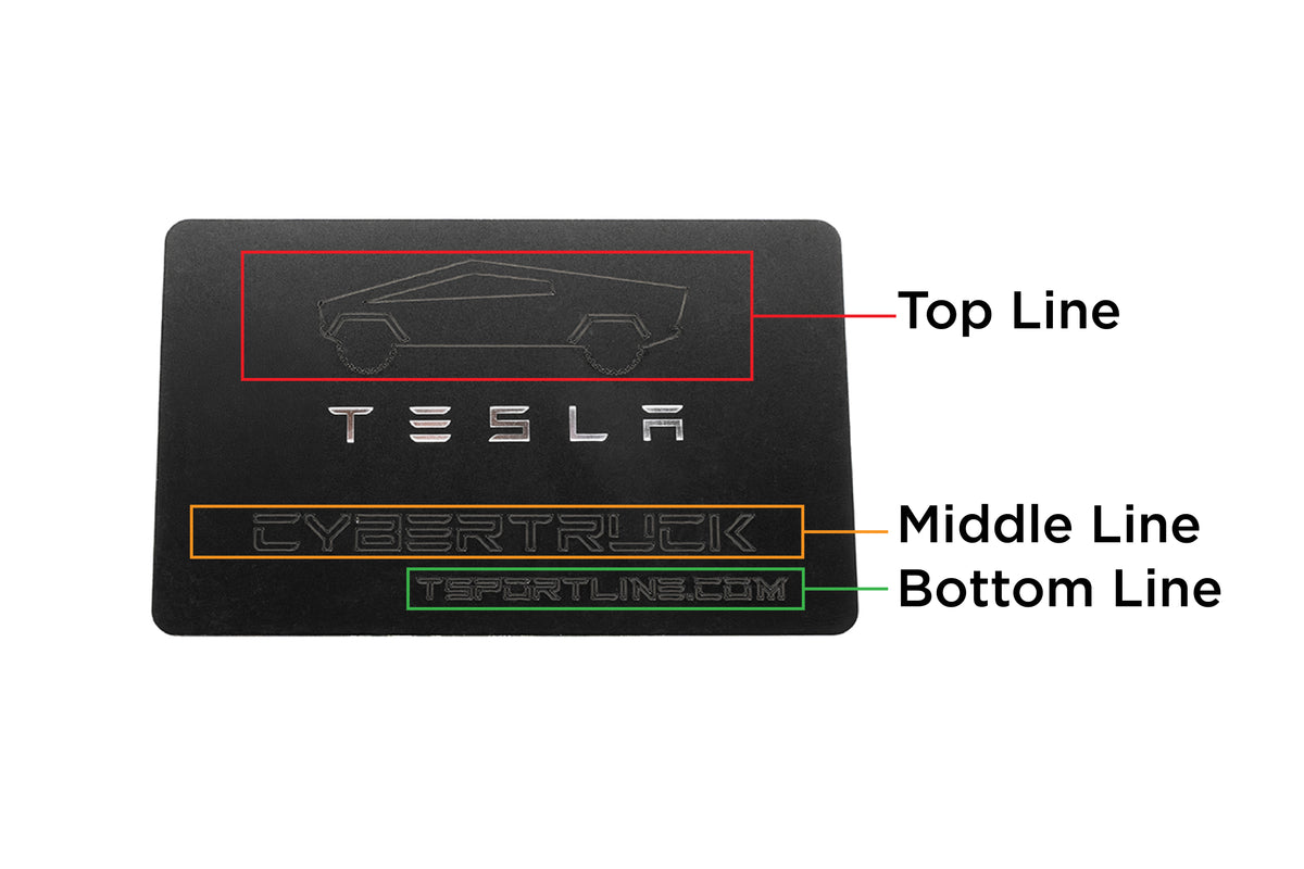 Custom Laser Etched Tesla Key Cards - Personalized for Model 3 / Y / S / X / Cybertruck