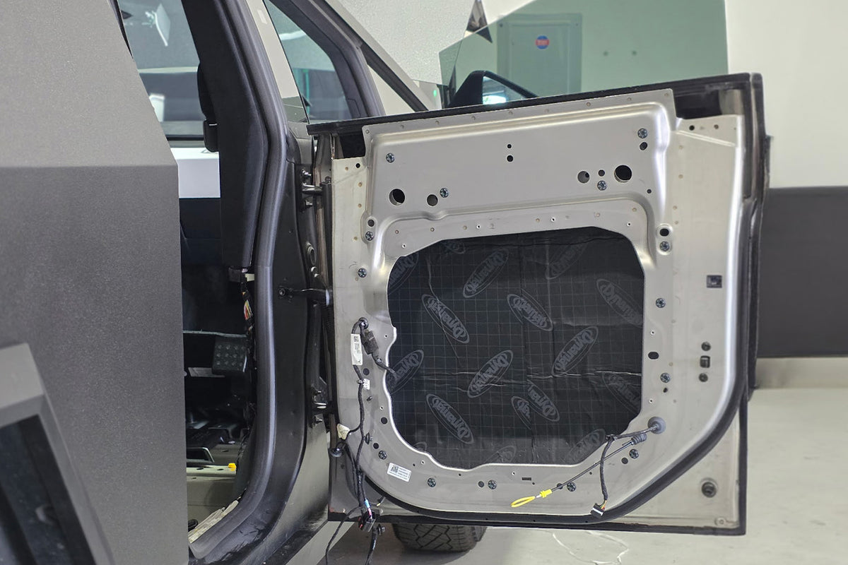 Tesla Cybertruck Dynamat Sound Deadening &amp; Noise Cancellation Insulation