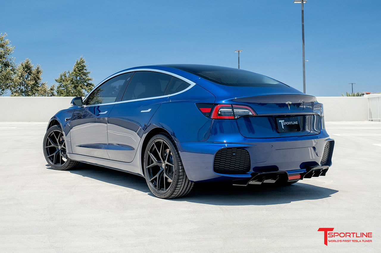 Tesla Model 3 Aero Sport Body Kit with Front and Rear Bumper Fascias & Wing Spoiler