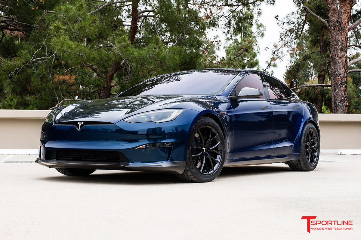 Tesla Model S Long Range &amp; Plaid Carbon Fiber Front Apron (2021 - Present)