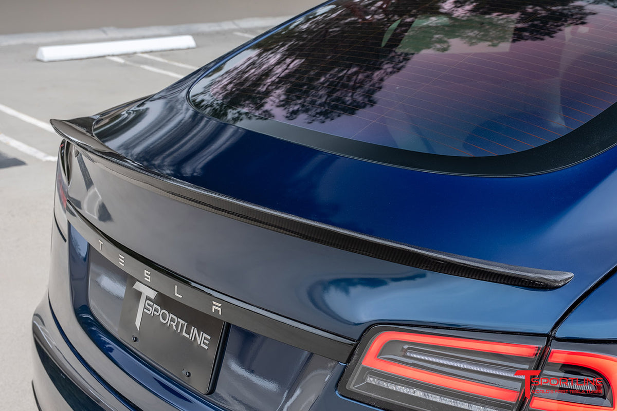 Tesla Model S Carbon Fiber Sport Trunk Decklid Spoiler