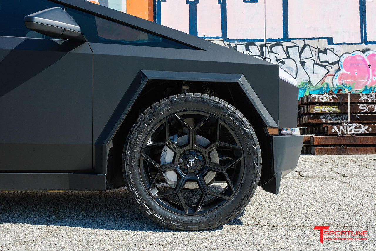 Tesla Cybertruck CT7 24" Fully Forged Lightweight Tesla Wheel and Tire Package (Set of 4) Open Box Special!