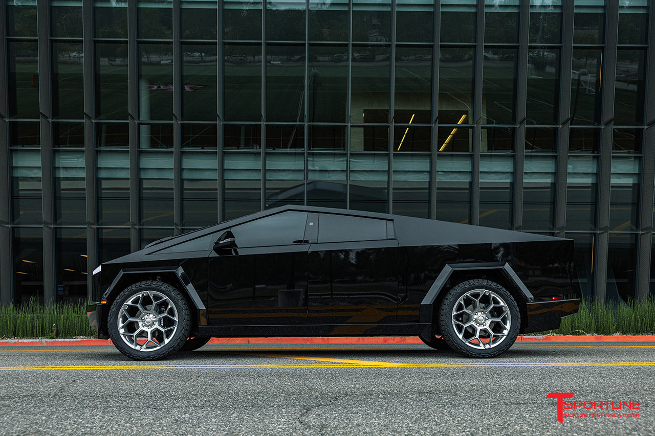 Super Saver! Tesla Cybertruck CT7 24" Fully Forged Lightweight Tesla Wheel and Tire Package (Set of 4)