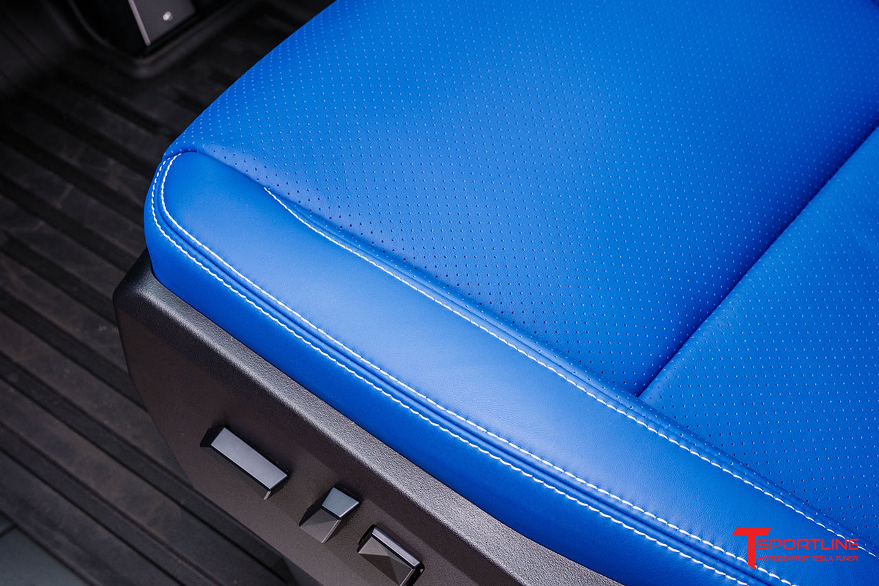 Custom Build - 2024 Tesla Cybertruck with Rolls Royce Blue Custom Leather Interior