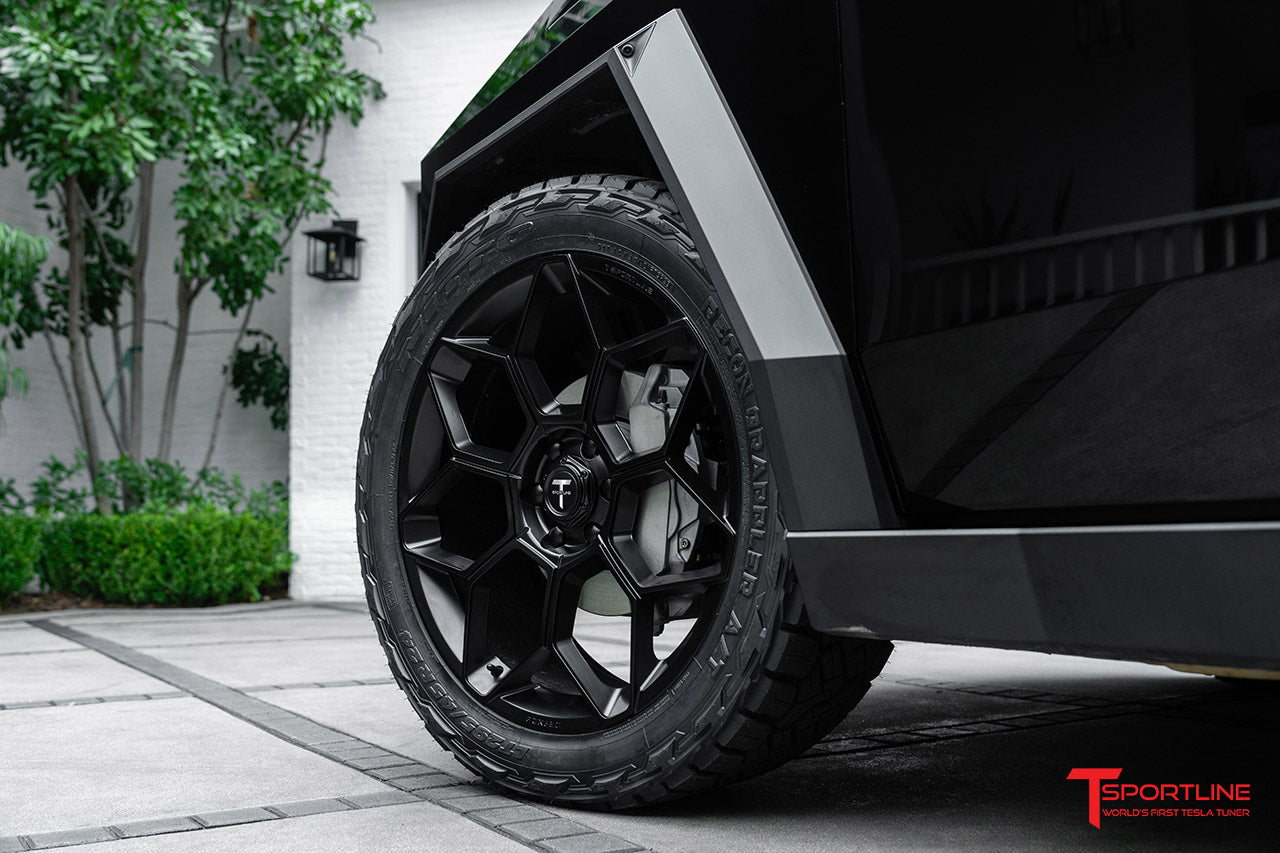 Tesla Cybertruck CT7 24" Fully Forged Lightweight Tesla Wheel and Tire Package (Set of 4) Open Box Special!