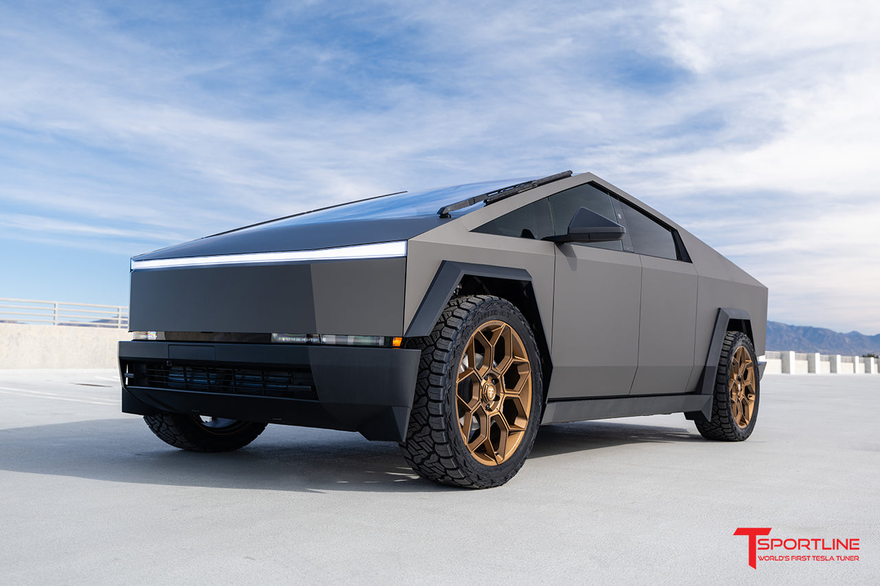 Super Saver! Tesla Cybertruck CT7 24" Fully Forged Lightweight Tesla Wheel and Tire Package (Set of 4)