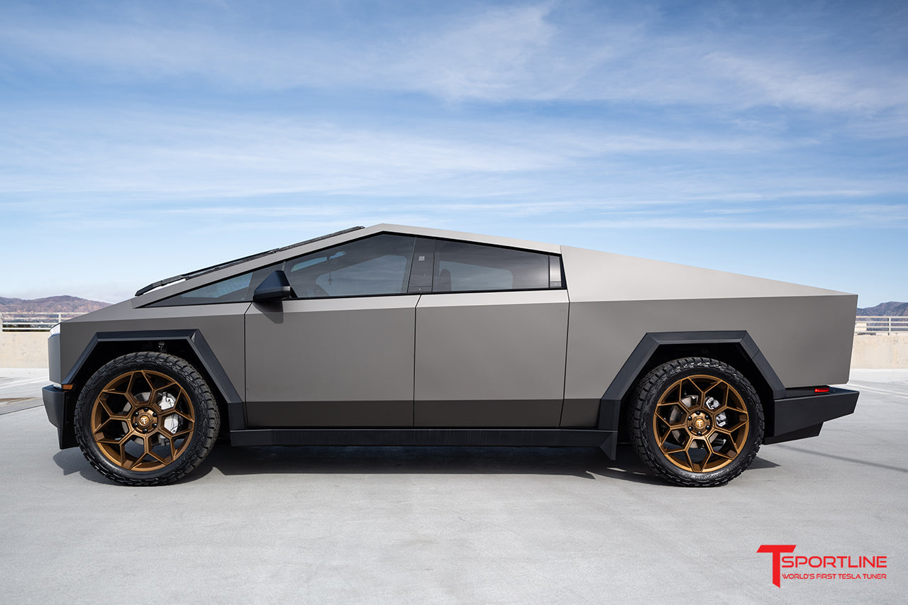 Super Saver! Tesla Cybertruck CT7 24" Fully Forged Lightweight Tesla Wheel and Tire Package (Set of 4)