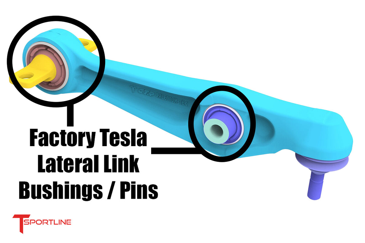 Tesla Model 3 / Y High Performance Polyurethane Front Lower Control Arm (Compliance &amp; Lateral Links) Bushing Set