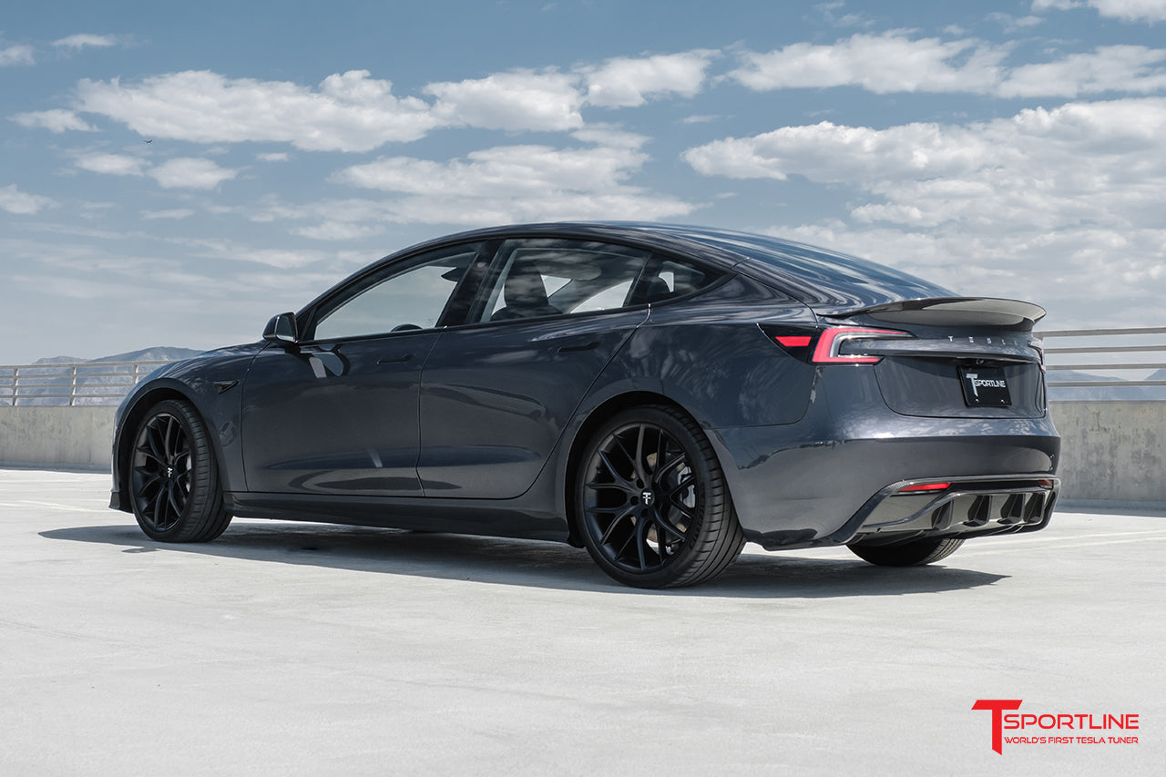 Tesla Model 3 Highland Carbon Fiber Rear Diffuser - T Sportline - Tesla ...