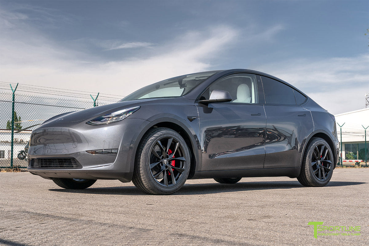 Tesla Model Y TSS 19&quot; Wheel and Tire Package in Satin Black (Set of 4) Open Box Special!